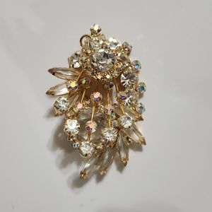 Vintage brooche Julianna clear Navettes & wired Chaton